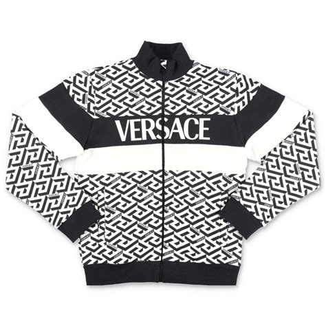 Young Versace Felpa Nera In Cotone 